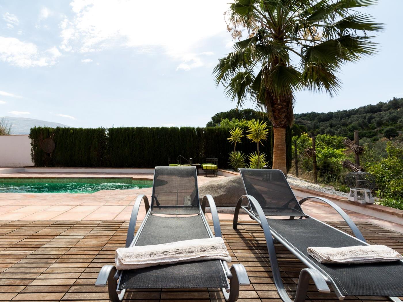 Magnífica casa con piscina, jardín y vistas en Saleres