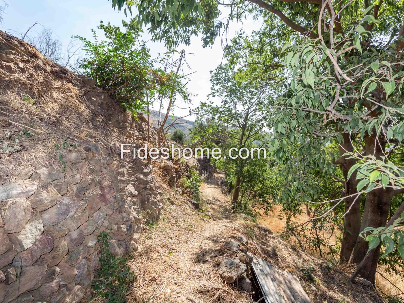 Cortijo met geïrrigeerd land en uitzicht in Lanjar .en Lanjarón