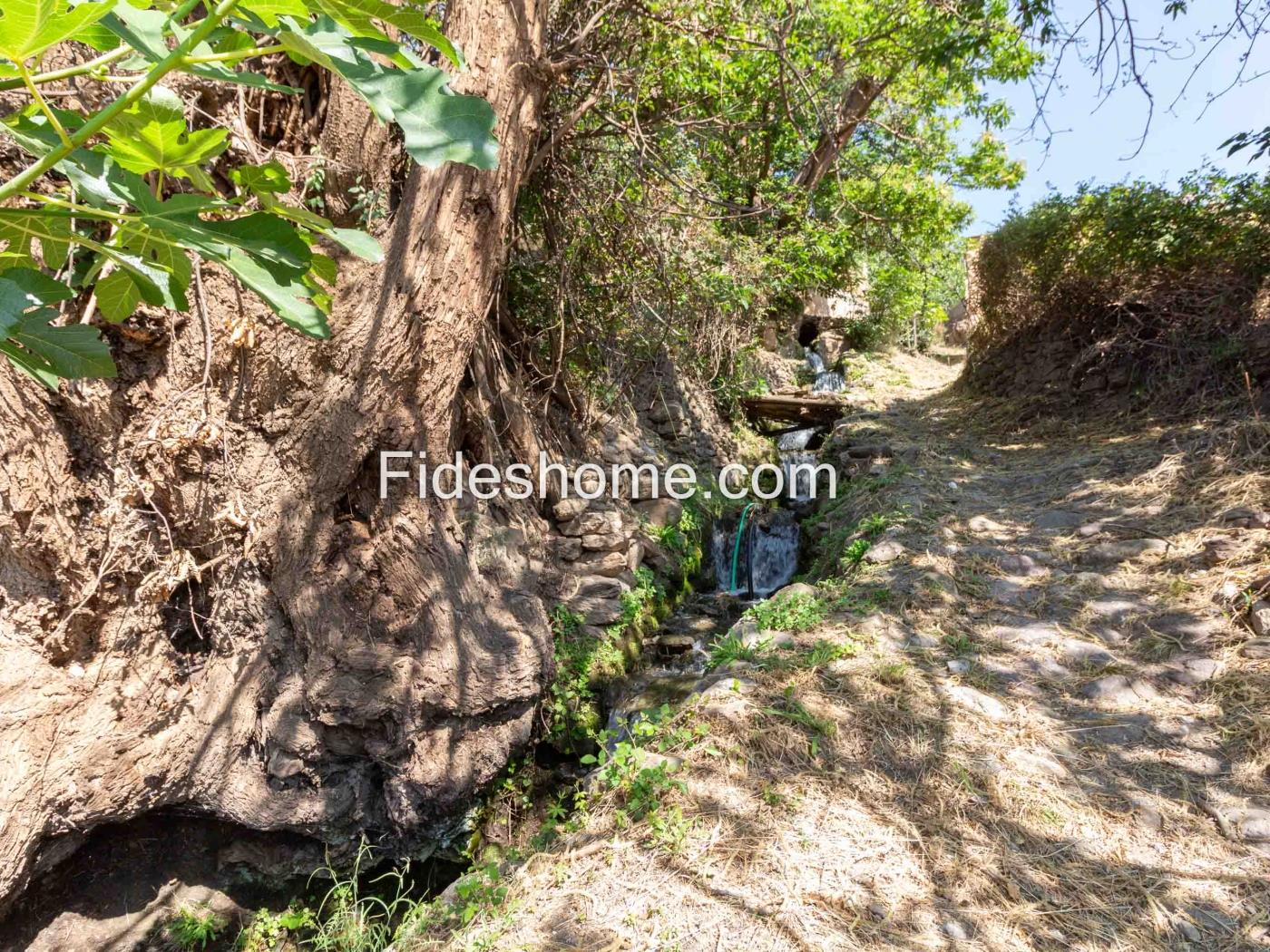 Cortijo met geïrrigeerd land en uitzicht in Lanjar .en Lanjarón